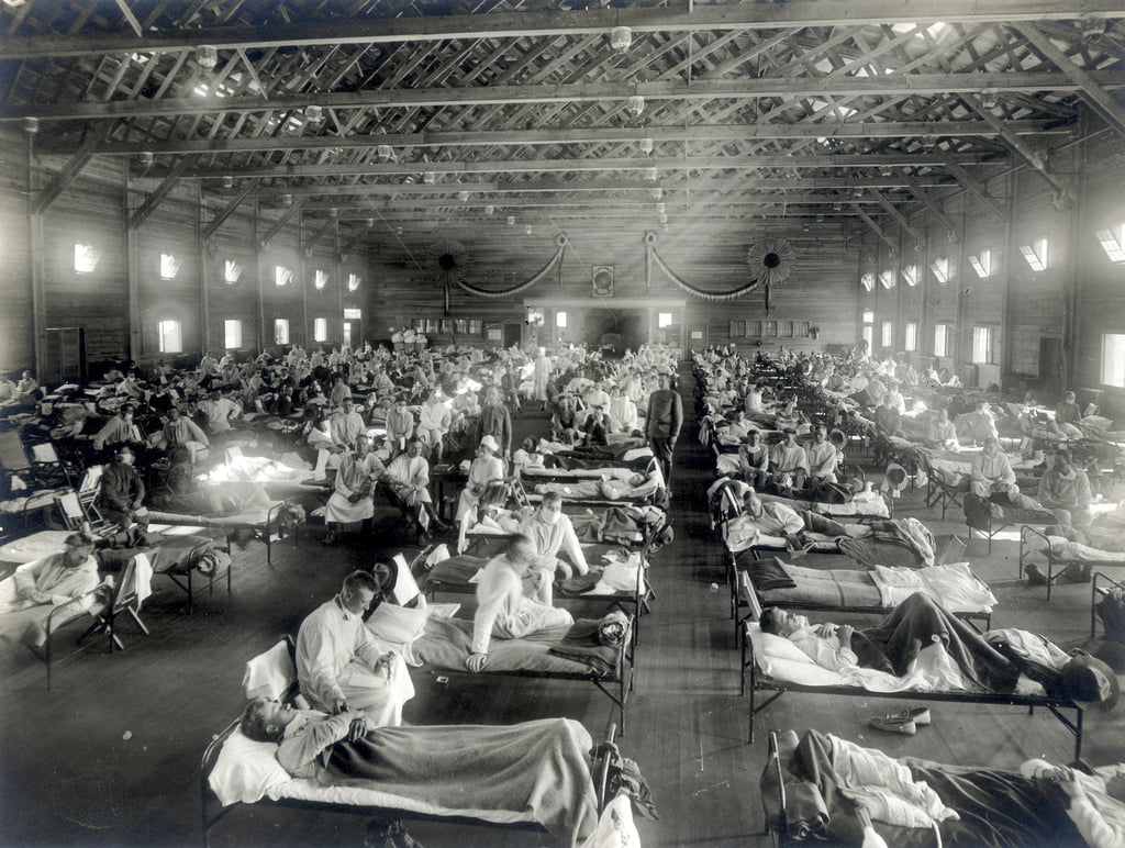 02. Hospital militar de emergencia durante la epidemia de Gripe Española.