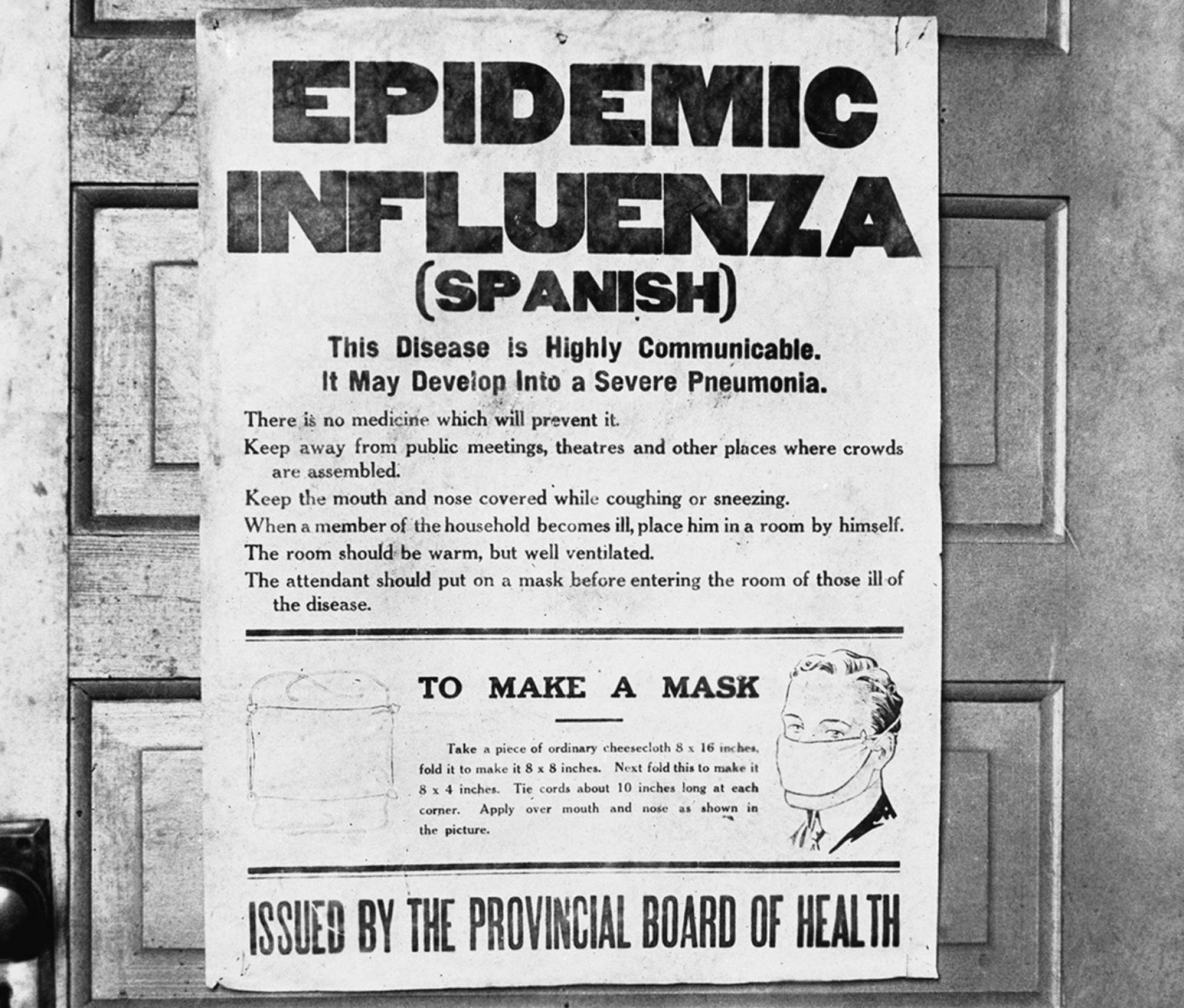 05. Un cartel de consejos para prevenir la gripe española