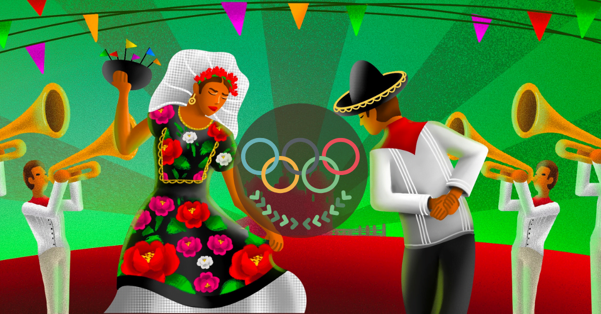 Traje oaxaqueño de los juegos olímpicos