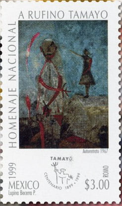 Autoretrato, Pinturas de Rufino Tamayo