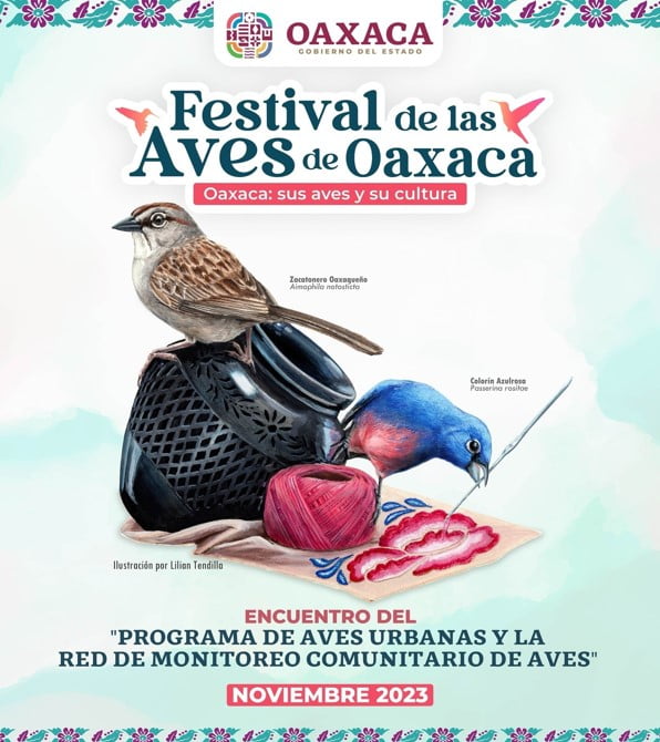 Este es el cartel del Festival de Aves de Oaxaca