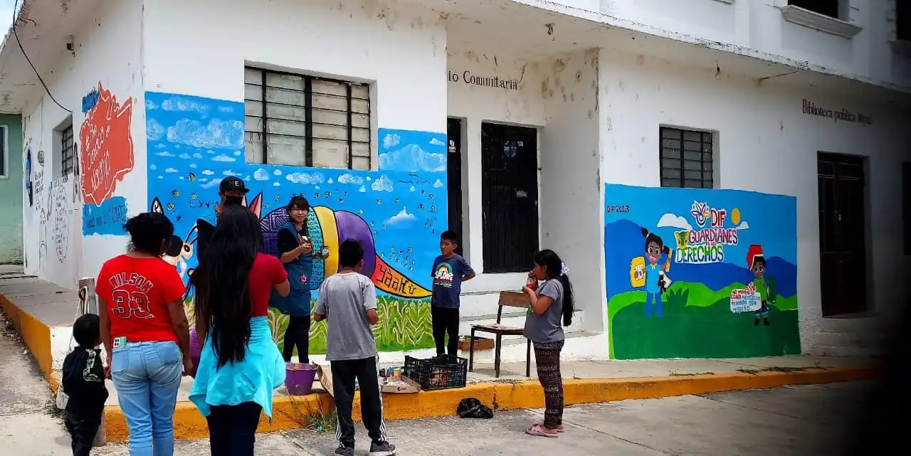 Creación de los murales de Tepejillo, en Oaxaca.
