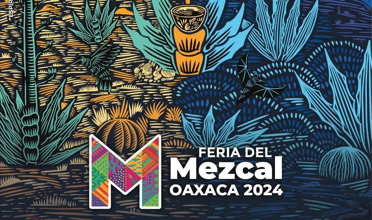 Cartel de la Feria Internacional del Mezcal 2024, en Oaxaca.